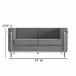 Flash Furniture Hercules Regal LeatherSoft Reception Set in Gray