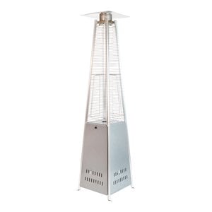Flash Furniture 42000 BTU's Metal Round Outdoor Patio Heater in Silver