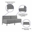 Flash Furniture 2 Piece Gray LeatherSoft Modular Lounge Set with Ganging Clips