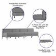 Flash Furniture 4 Piece Gray LeatherSoft Modular Lounge Set with Ganging Clips