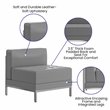 Flash Furniture Contemporary Gray LeatherSoft Middle Chair