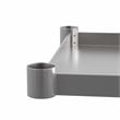 Flash Furniture Metal Galvanized Work Table Shelf for 24 x 60 Table in Gray