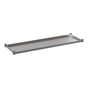 Flash Furniture Metal Galvanized Work Table Shelf for 24 x 60 Table in Gray