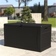 Flash Furniture 120 Gallon Plastic Deck Box for Outdoor Patio Storage in Black