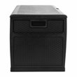 Flash Furniture 120 Gallon Plastic Deck Box for Outdoor Patio Storage in Black