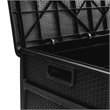 Flash Furniture 120 Gallon Plastic Deck Box for Outdoor Patio Storage in Black
