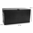 Flash Furniture 120 Gallon Plastic Deck Box for Outdoor Patio Storage in Black