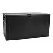 Flash Furniture 120 Gallon Plastic Deck Box for Outdoor Patio Storage in Black