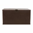 Flash Furniture 120 Gallon Plastic Deck Box for Outdoor Patio Storage in Brown