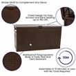 Flash Furniture 120 Gallon Plastic Deck Box for Outdoor Patio Storage in Brown