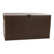 Flash Furniture 120 Gallon Plastic Deck Box for Outdoor Patio Storage in Brown