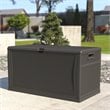 Flash Furniture 120 Gallon Plastic Deck Box for Outdoor Patio Storage in Gray