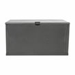 Flash Furniture 120 Gallon Plastic Deck Box for Outdoor Patio Storage in Gray