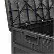 Flash Furniture 120 Gallon Plastic Deck Box for Outdoor Patio Storage in Gray