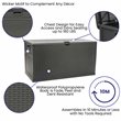Flash Furniture 120 Gallon Plastic Deck Box for Outdoor Patio Storage in Gray