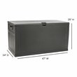 Flash Furniture 120 Gallon Plastic Deck Box for Outdoor Patio Storage in Gray
