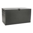 Flash Furniture 120 Gallon Plastic Deck Box for Outdoor Patio Storage in Gray