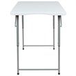 Flash Furniture Adjustable Bi-Fold Plastic Folding Table in Granite White