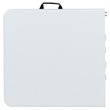 Flash Furniture Adjustable Bi-Fold Plastic Folding Table in Granite White