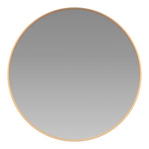 Flash Furniture 20&quot Round Aluminum and Glass Accent Wall Mount Mirror in Gold