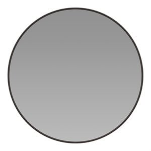 Flash Furniture 20&quot Round Aluminum and Glass Wall Mount Mirror in Black