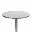 Flash Furniture Round Aluminum Bar Height Table with Cross Base in Silver