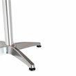 Flash Furniture Round Aluminum Bar Height Table with Cross Base in Silver