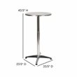 Flash Furniture Round Aluminum Bar Height Table with Cross Base in Silver