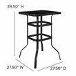 Flash Furniture 3 Piece All-Weather Plastic Outdoor Bar Height Set in Navy