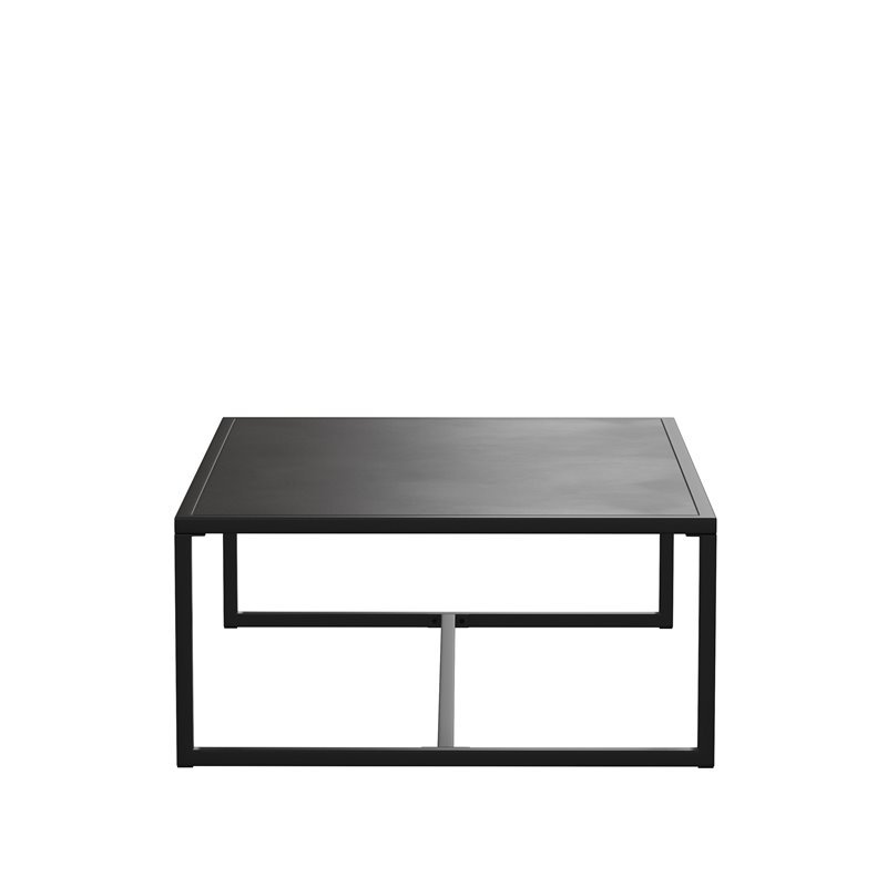 Flash Furniture All-Weather Commercial Grade Metal Patio Coffee Table in Black