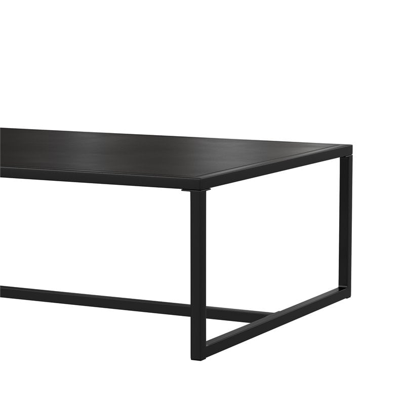 Flash Furniture All-Weather Commercial Grade Metal Patio Coffee Table in Black