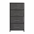 Flash Furniture 4 Drawer Cast Iron Vertical Storage Dresser in Black/Gray