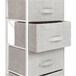 Flash Furniture 4 Drawer Cast Iron Vertical Storage Dresser in White/Gray