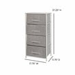 Flash Furniture 4 Drawer Cast Iron Vertical Storage Dresser in White/Gray
