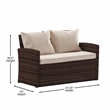 Flash Furniture Aransas 4-Piece Plastic Patio Set in Brown/Beige
