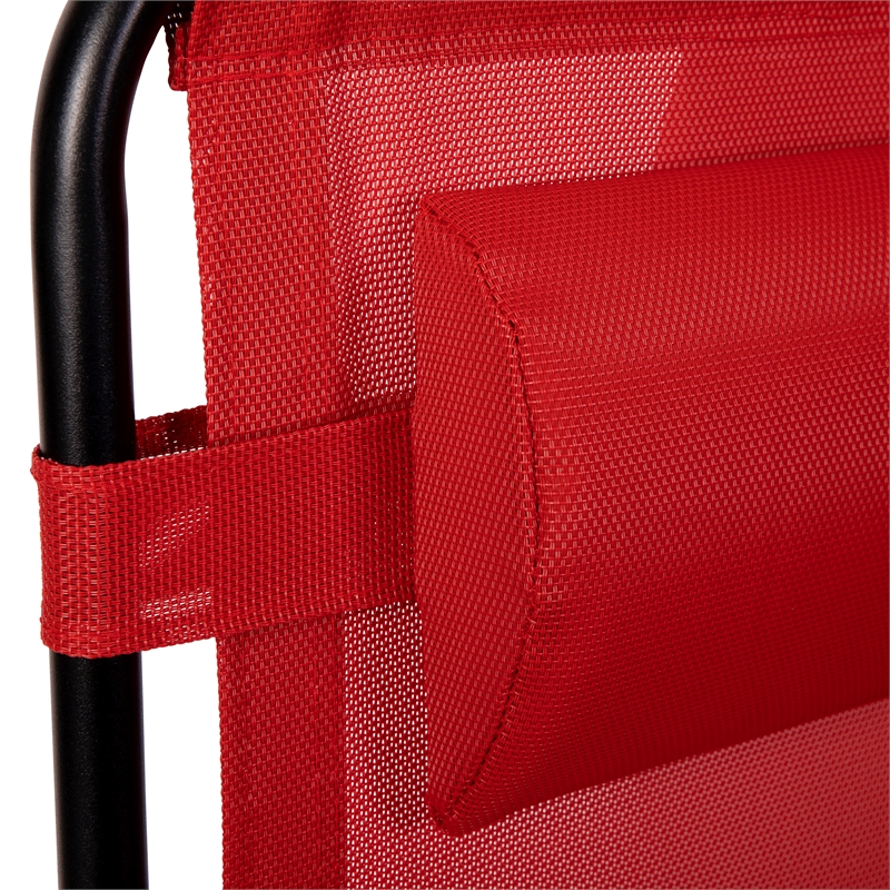 Flash Furniture Celestial Metal Lounge Chair in Red (Set of 2)