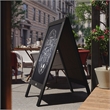 Flash Furniture Canterbury A-Frame Wood Magnetic Chalkboard Set in Black