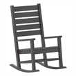 Flash Furniture Manchester Outdoor Plastic Adirondack Rocking Chair in Gray