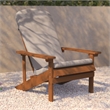 Flash Furniture Charlestown Plastic Adirondack Chairs in Teak/Cream (Set of 2)