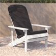 Flash Furniture Charlestown Plastic Adirondack Chairs in White/Gray (Set of 2)