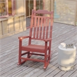 Flash Furniture Winston All-Weather Plastic Rocking Chair in Red (Set of 2)