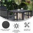 Flash Furniture Harris 5-Piece Top Square Metal Table & Chairs Set in Black