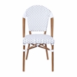 Flash Furniture Lourdes Paris Rattan Chairs in White/Gray (Set of 2)