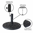 Flash Furniture Kona Universal Stone Patio Umbrella Base in Bronze