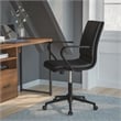 Flash Furniture James Faux Leather Swivel Office Chair in Black/Black