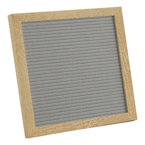 Flash Furniture Gracie 10x10&quot 389 PP Letters Wood Letter Board in Weathered/Gray