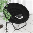 Flash Furniture Gwen XL Fabric Folding Saucer Chair in Black/Black
