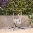 Flash Furniture Harvo Metal Hanging Chair C Stand w/ Included Hardware in Black