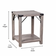 Flash Furniture Wyatt 2-Tier Engineered Wood Side Table in Gray Wash