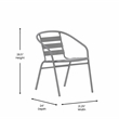 Flash Furniture Lila Aluminum Restaurant Stack Chair in Silver